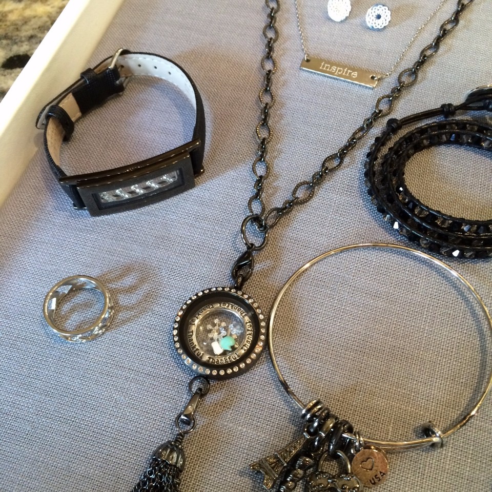 Graphite and mixed metal jewelry look from South Hill Designs